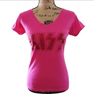 💛 NEW Tultex Bedazzled Kiss Tee Shirt